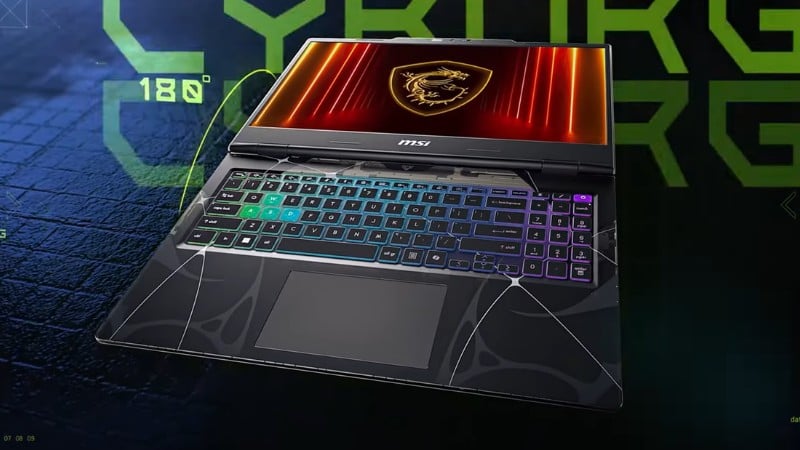 Laptop MSI Cyborg 15 được&nbsp;trang bị cho máy màn hình 15.6 inch độ phân giải Full HD
