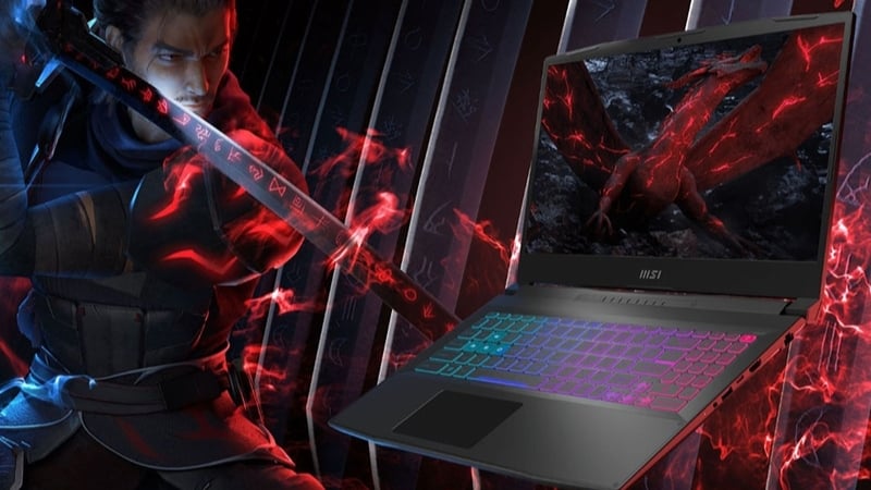 Laptop MSI Katana 15 B13UDXK 2410VN có thiết kế hiện đại và bền bỉ