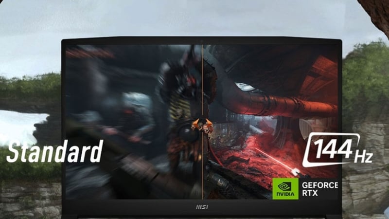 Laptop MSI Katana 15 B13UDXK 2410VN trang bị tần số quét 144Hz