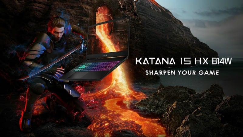 MSI Katana 15 HX B14WEK 027VN sở hữu thiết kế hiện đại