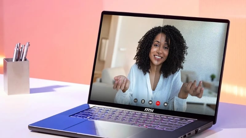 Laptop gaming MSI Stealth 16 AI+ B3WG-008VN hỗ trợ hội họp