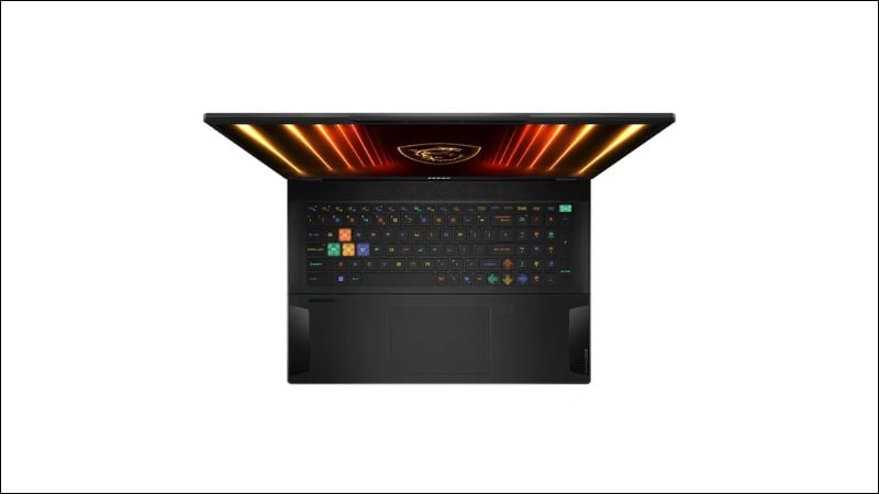 Laptop&nbsp;MSI Stealth 18 được trang bị bàn phím SteelSeries RGB