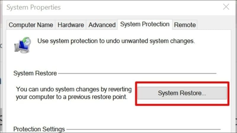 ystem Restore là một tính năng mạnh mẽ