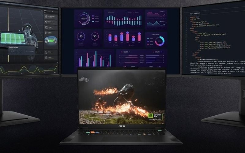 MSI Stealth A16 AI+ A3XVGG 208VN kết hợp hiệu năng mạnh, màn hình 4K sắc nét, thiết kế mỏng nhẹ và tản nhiệt hiệu quả
