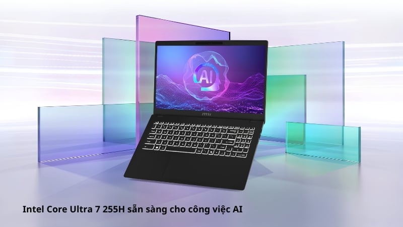 Laptop MSI Modern 15 H AI C2HMG 220VN sở hữu Intel Core Ultra 7 255H