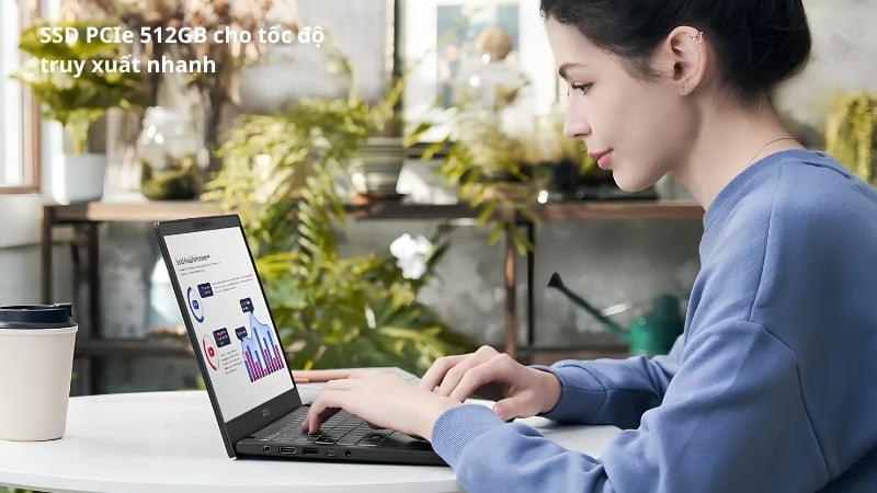 Laptop MSI Modern 15 H AI C2HMG 220VN có SSD 512GB truy xuất nhanh
