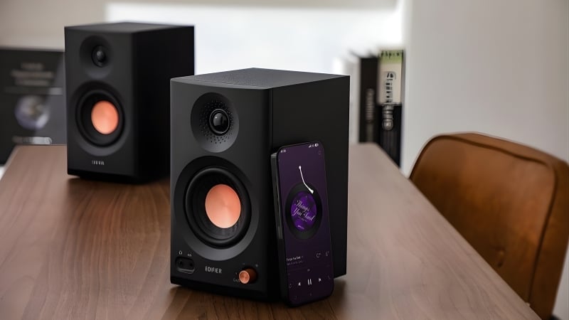 Loa máy tính Edifier MR3 Black điều chỉnh tiện lợi với núm xoay