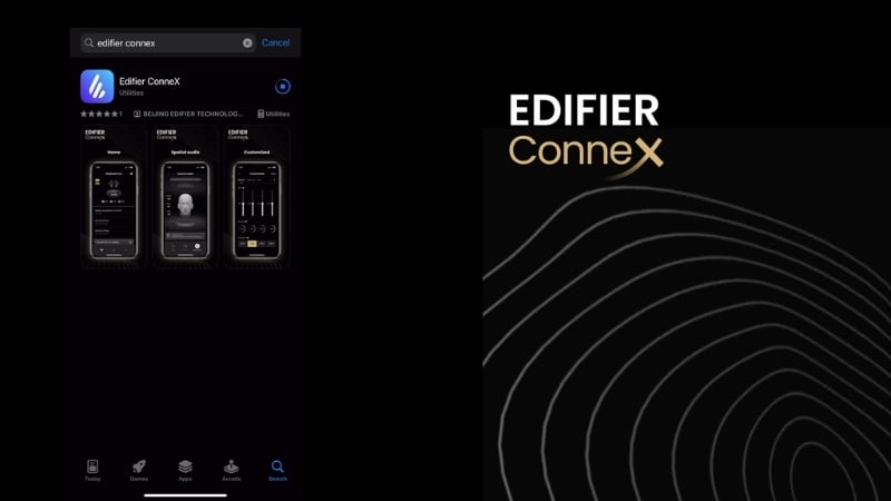 Loa máy tính Edifier MR5 Black có thể tinh chỉnh âm thanh với app
