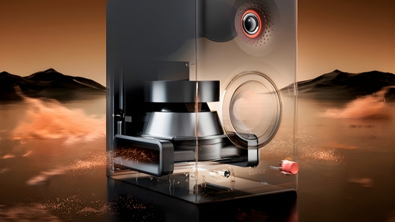 Loa máy tính Edifier MR5 Black sở hữu kiến trúc 3 đường tiếng