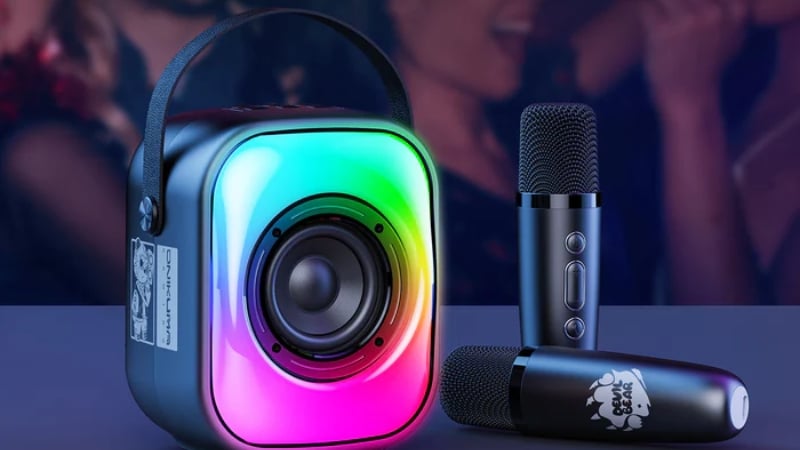 Loa Onikuma Bluetooth L7 RGB kèm Micro Đen có hệ thống LED RGB rực rỡ