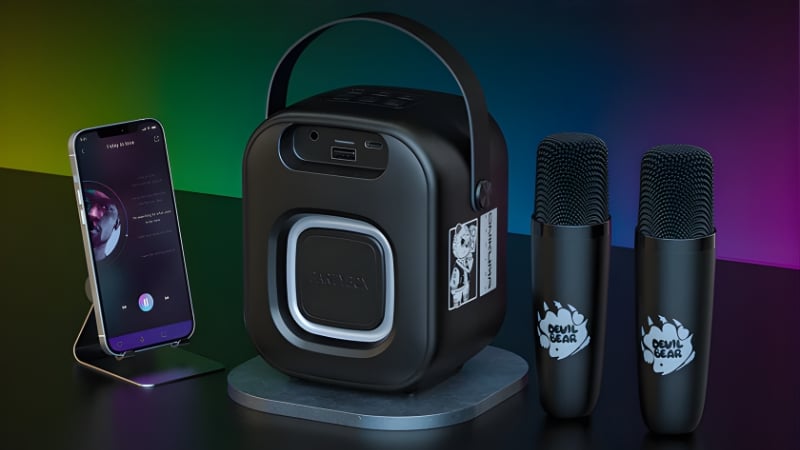 Loa Onikuma Bluetooth L7 RGB kèm Micro Đen kết nối không dây ổn định