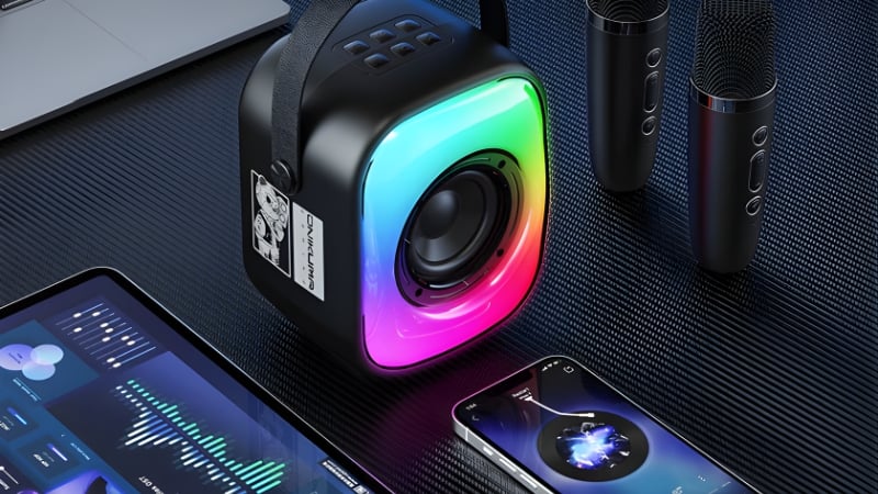 Loa Onikuma Bluetooth L7 RGB kèm Micro Đen kết nối không dây ổn định