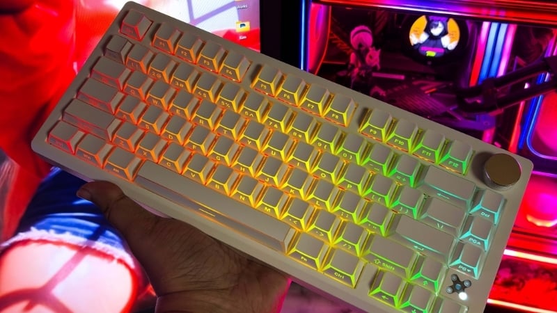 Bàn phím cơ gaming không dây DareU Flex 75 Shadowfold có layout 75%