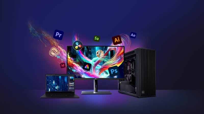 Màn hình ASUS ProArt PA248QFV hữu ích khi làm việc với giao diện nhiều&nbsp;công cụ