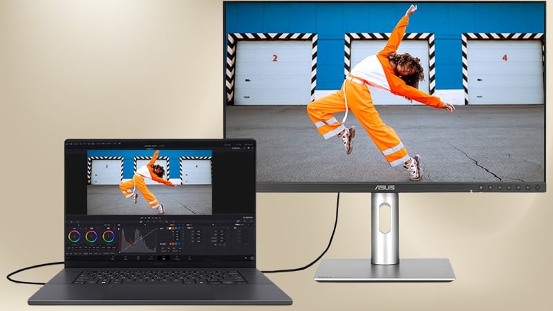 Màn hình ASUS ProArt PA27JCV kết nối USBC tiện lợi