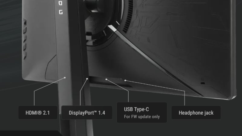 Màn hình Asus ROG Strix XG248QSG trang bị hệ thống kết nối đa dạng