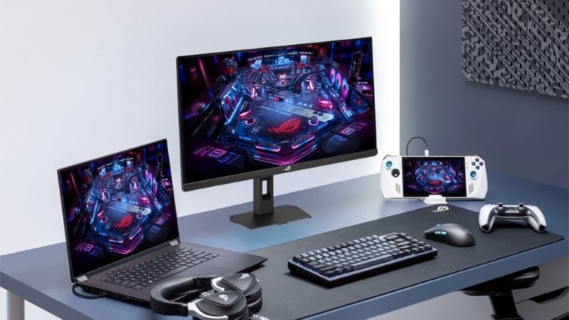 Màn hình Asus ROG Strix XG27ACMES kết nối hiện đại gọn gàng