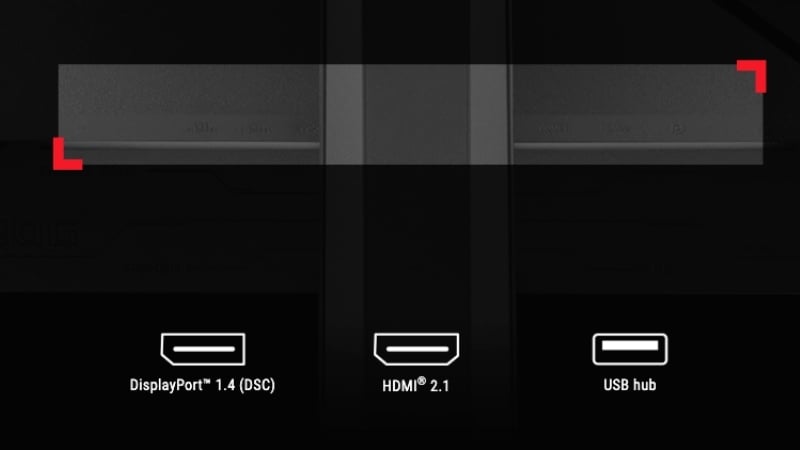 Màn hình Asus ROG Strix XG27AQDNG đa dạng cổng kết nối