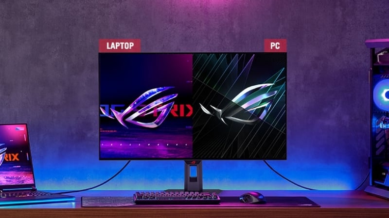 Màn hình Asus ROG Strix XG32UCWMG kết nối toàn diện bộ máy