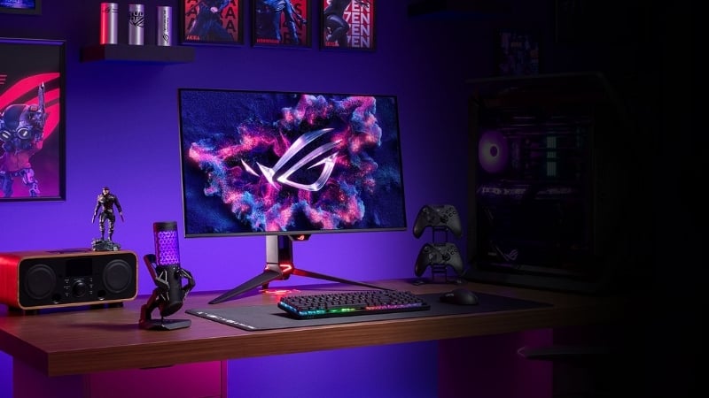 Màn hình Asus ROG Swift PG32UCDMR mang đến hình ảnh QD-OLED 4K 240Hz vượt trội