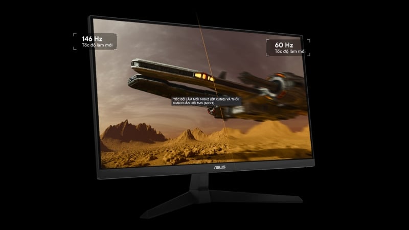 Màn hình Asus TUF GAMING VG279QE5A-R có tần số quét lên đến 146Hz