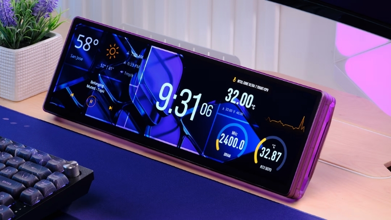 Màn hình cảm ứng Corsair XENEON EDGE Atomic Purple có tấm nền AHVA 14.5