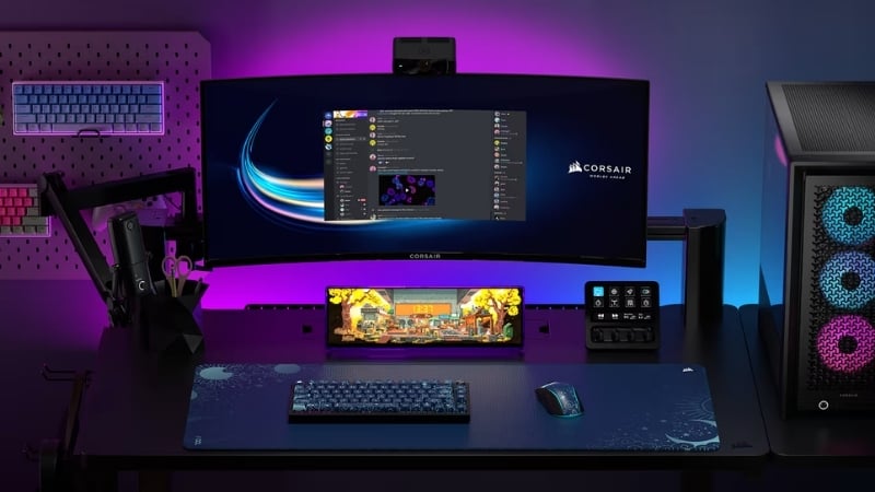 Màn hình cảm ứng Corsair XENEON EDGE Atomic Purple được tích hợp iCUE
