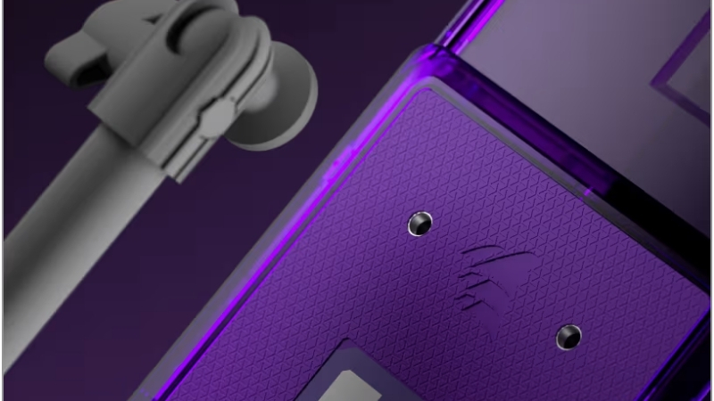 Màn hình cảm ứng Corsair XENEON EDGE Atomic Purple có hai lỗ ren dễ gắn tường