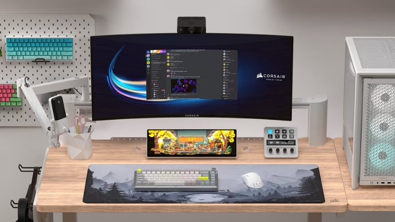 Màn hình cảm ứng Corsair XENEON EDGE White được tích hợp iCUE cho game thủ