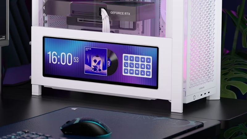 Màn hình cảm ứng Corsair XENEON EDGE White gắn linh hoạt với 14 nam châm