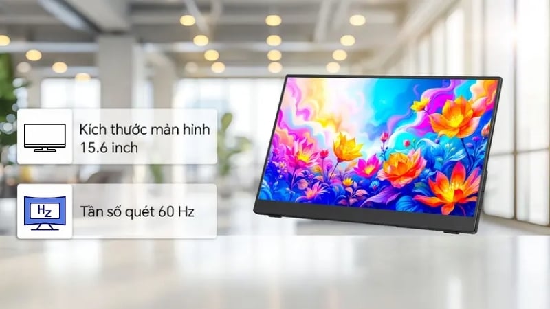 Màn hình cảm ứng di động VSP VP1560FST1 có tần số hiển thị tối đa 60Hz