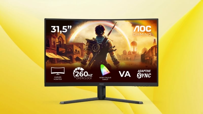 Màn hình cong AOC C32G42ZE có thiết kế chắc chắn linh hoạt