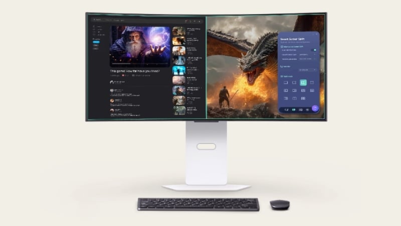 Màn hình cong LG 34GX90SA-W có tính năng thông minh webOS