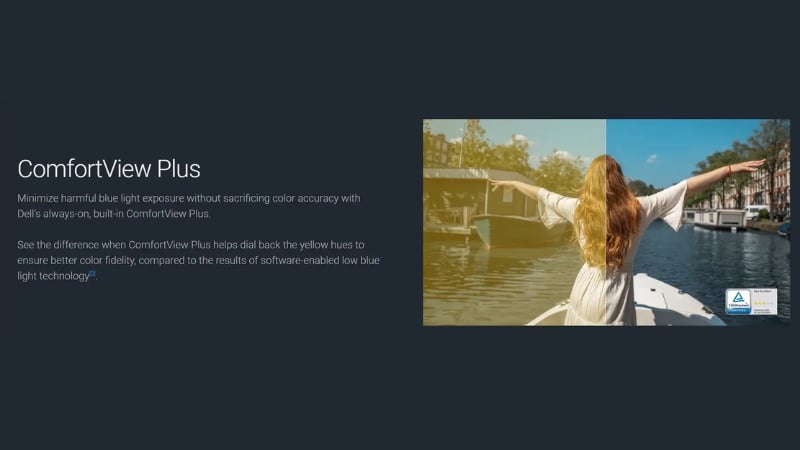Màn hình Dell UltraSharp U2725QE có công nghệ ComfortView Plus tiên tiến