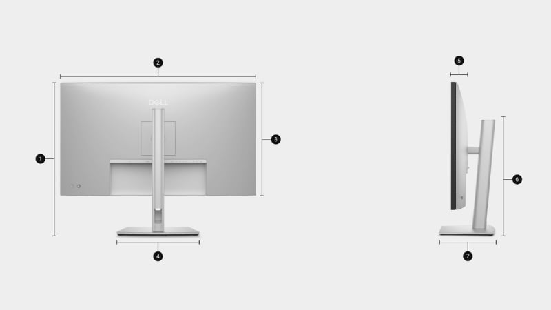 Màn hình Dell UltraSharp U3225QE có thiết kế công thái học linh hoạt