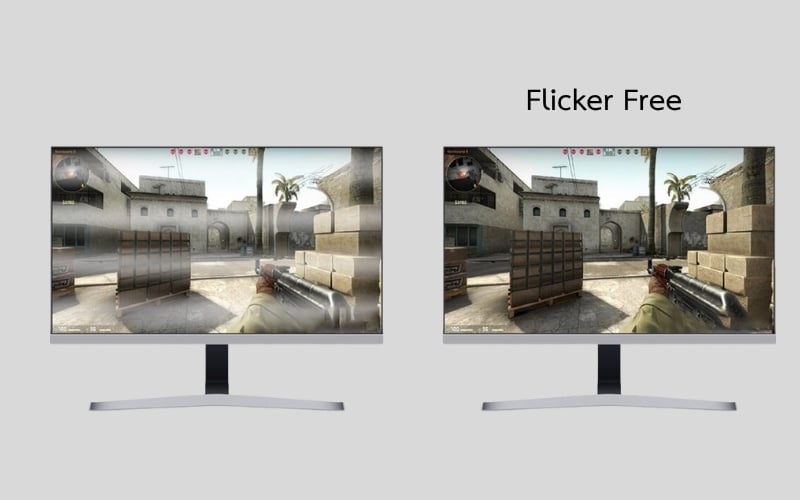 Các tính năng Flicker-Free và Low Blue Light giúp giảm mỏi mắt khi làm việc lâu dài