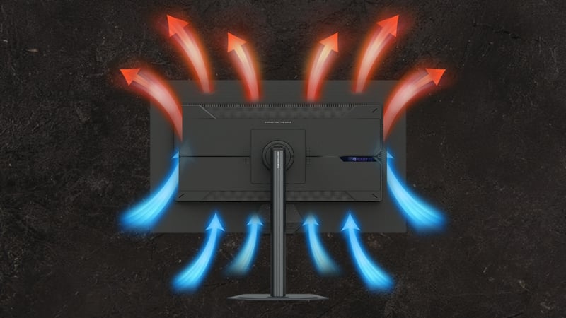Màn hình GIGABYTE M27UP có hệ thống làm mát tiện lợi