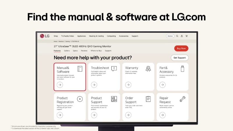 Màn hình LG 24G411A-B có thể sử dụng LG Switch dễ dàng