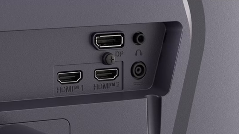 Màn hình LG 25G550B-B UltraGear có kết nối cơ bản với HDMI và DisplayPort