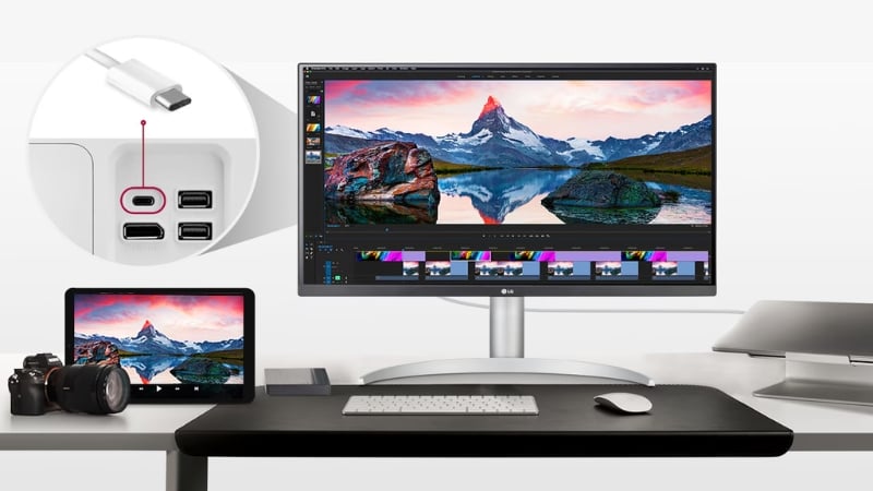 Màn hình LG 27UP850K-W có USB‑C tiện lợi&nbsp;cho mọi thứ