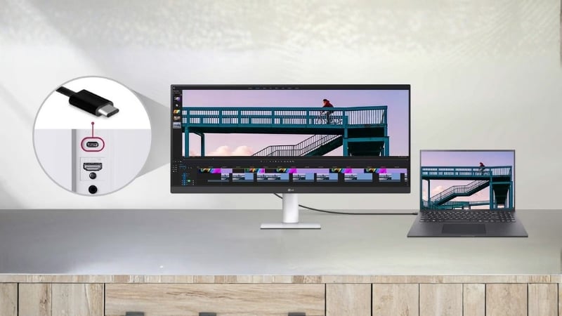 Màn hình LG 29U531A-W có thiết kế hiện đại và kết nối linh hoạt
