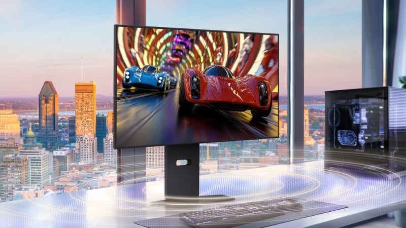 Màn hình LG 32GX870A-B có hệ thống loa âm thanh nâng cao trải nghiệm giải trí