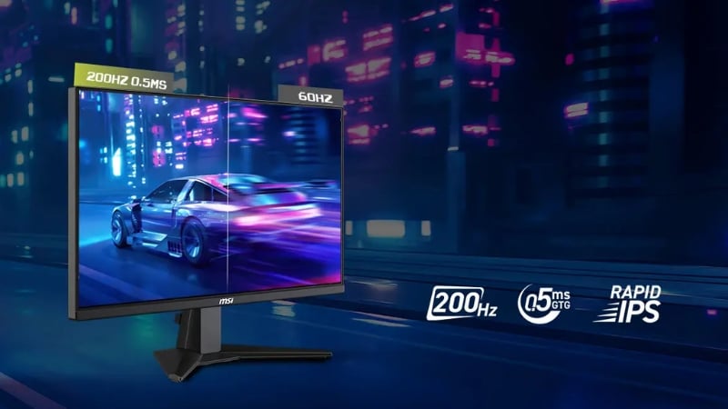 Màn hình MSI MAG 244F có tần số quét ấn tượng 200Hz
