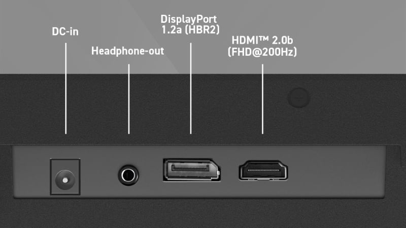 Màn hình MSI MAG 244F có cổng kết nối đa dạng