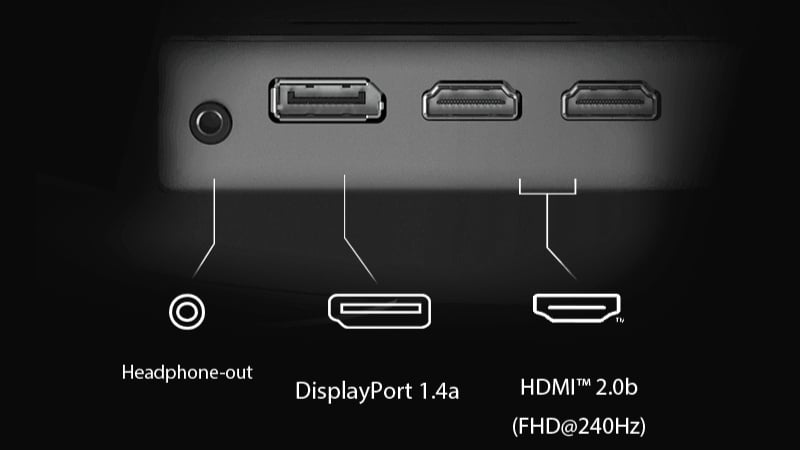 Màn hình MSI MAG 255XF dễ dàng mở rộng kết nối