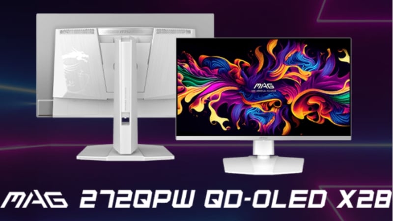 Màn hình MSI MAG 272QPW QD-OLED X28 có thiết kế tinh tế và đậm chất gaming