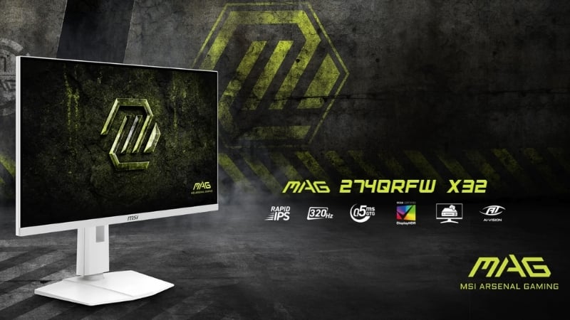 Màn hình MSI MAG 274QRFW X32 có tần số quét 320Hz và 0.5ms