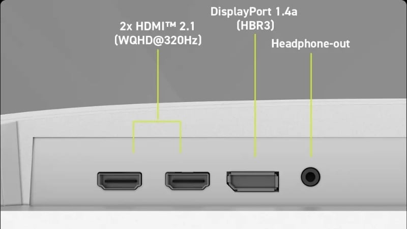 Màn hình MSI MAG 274QRFW X32 có hệ thống cổng đầy đủ