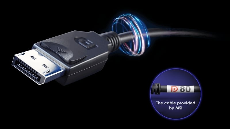 Màn hình MSI MPG 271QR QD-OLED X50 có các cổng kết nối HDMI, USB