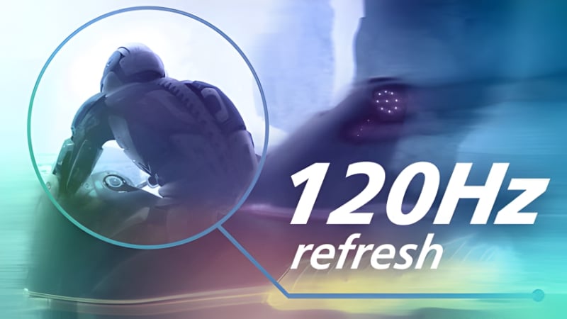 Màn hình Philips 24E1N2100A có tần số quét 120Hz&nbsp;chuyển động mượt